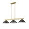 Z-Lite Cobalt Billiard, 3-Light, 14.25 In.W x 49.75 In.L x 10 In.H, Modern Gold/Bronze 152MGLD-MBRZ - alternate 6